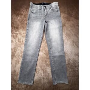 Democracy Ab Solution Distressed Acid Wash Gray Jeans Womens 6P Stretch Slimming